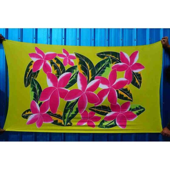 CM27 Floral Batik Plus 38" Open Hand Painted Cover Up Midi Cardigan fit up to 5X - Picture 2 of 2